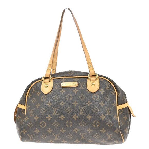 LOUIS VUITTON Montorgueil PM Shoulder Bag Monogram Leather Brown M95565 50KB423 - Picture 1 of 16